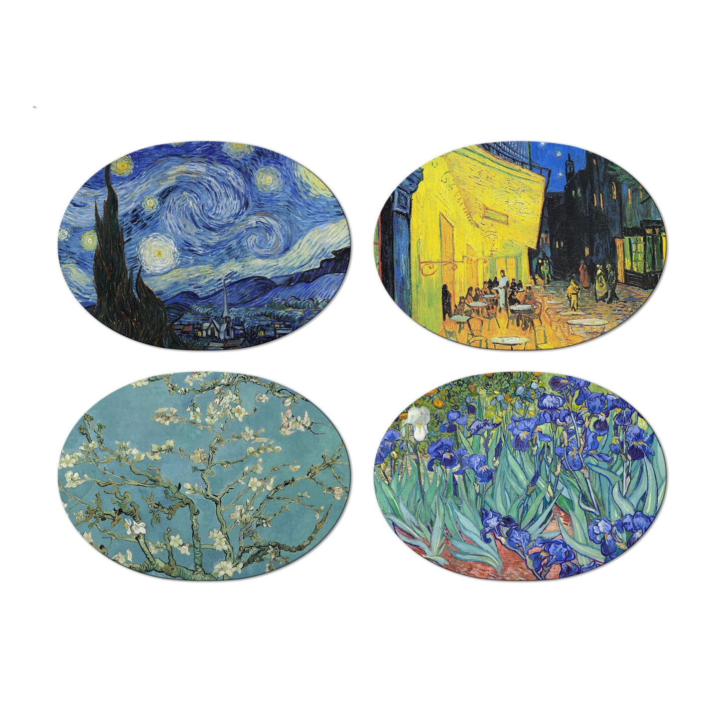 Van Gogh Round Placemats For Round Tables Tactile Basket Texture Hem Edges Waterproof Non slip Sturdy, Flexible.