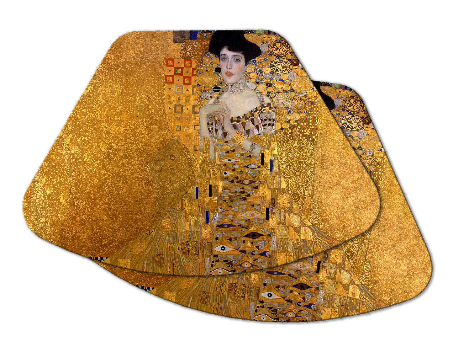 Gustav Klimt Adele Bloch Bauer Placemat With Tactile Basket Texture On Top Turned Edge
