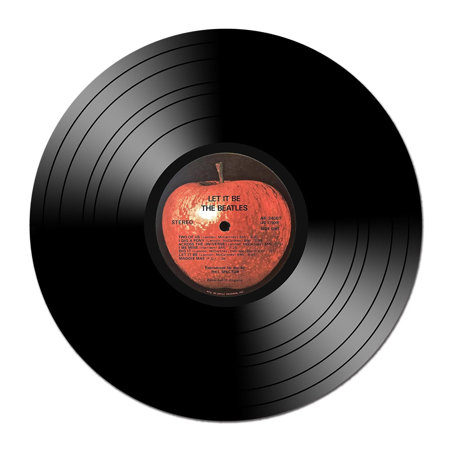 Vinyl Record Placemats 15“ The Beatles Vinyl Record Print Tactile Basket Texture Turned Hem Edges , Waterproof Non Slip