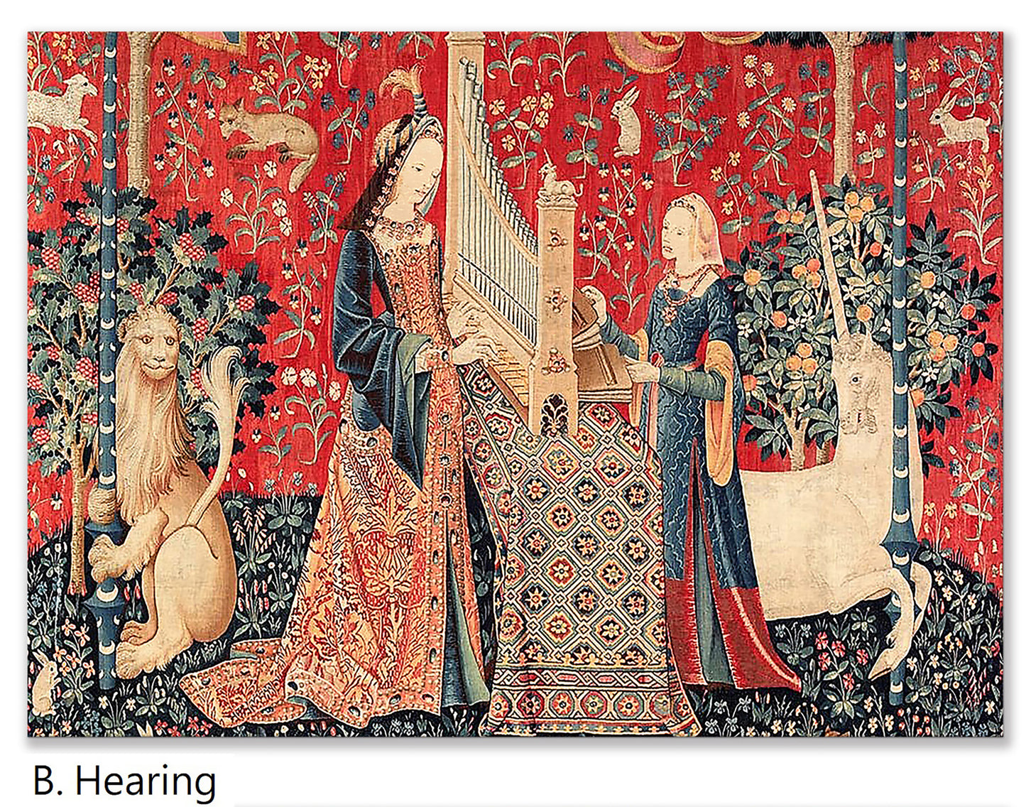 The lady and the Unicorn placemats set of 2