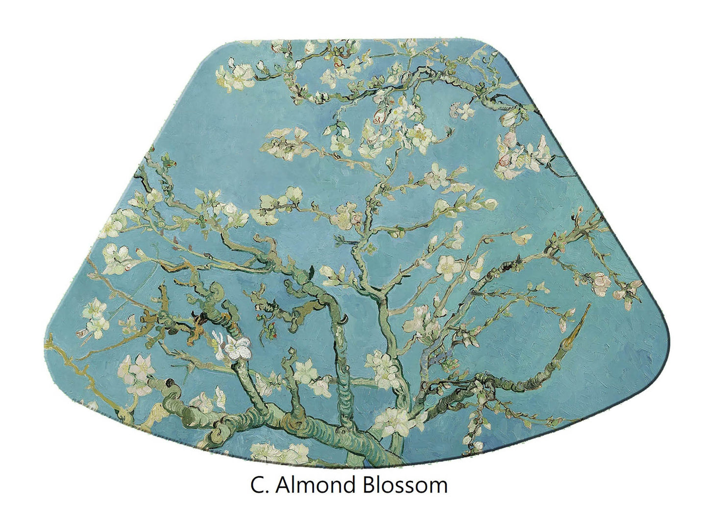 Van Gogh Wedge Placemats For Round Tables Tactile Basket Texture Hemmed Edge , Waterproof Sturdy, Flexible.