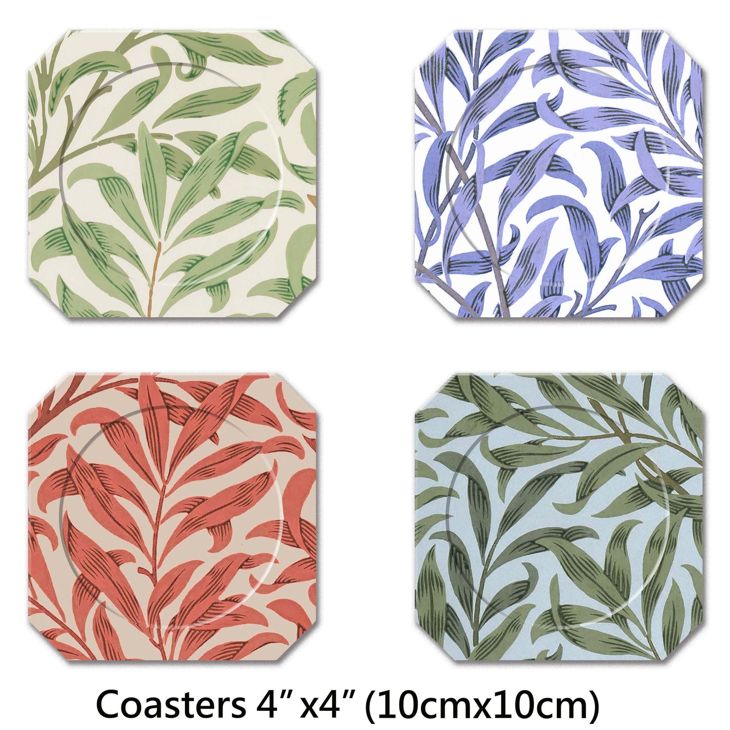 William Morris Willow Bough Placemats Tactile Basket Texture Turned Edges , Waterproof Non slip Wipe Clean