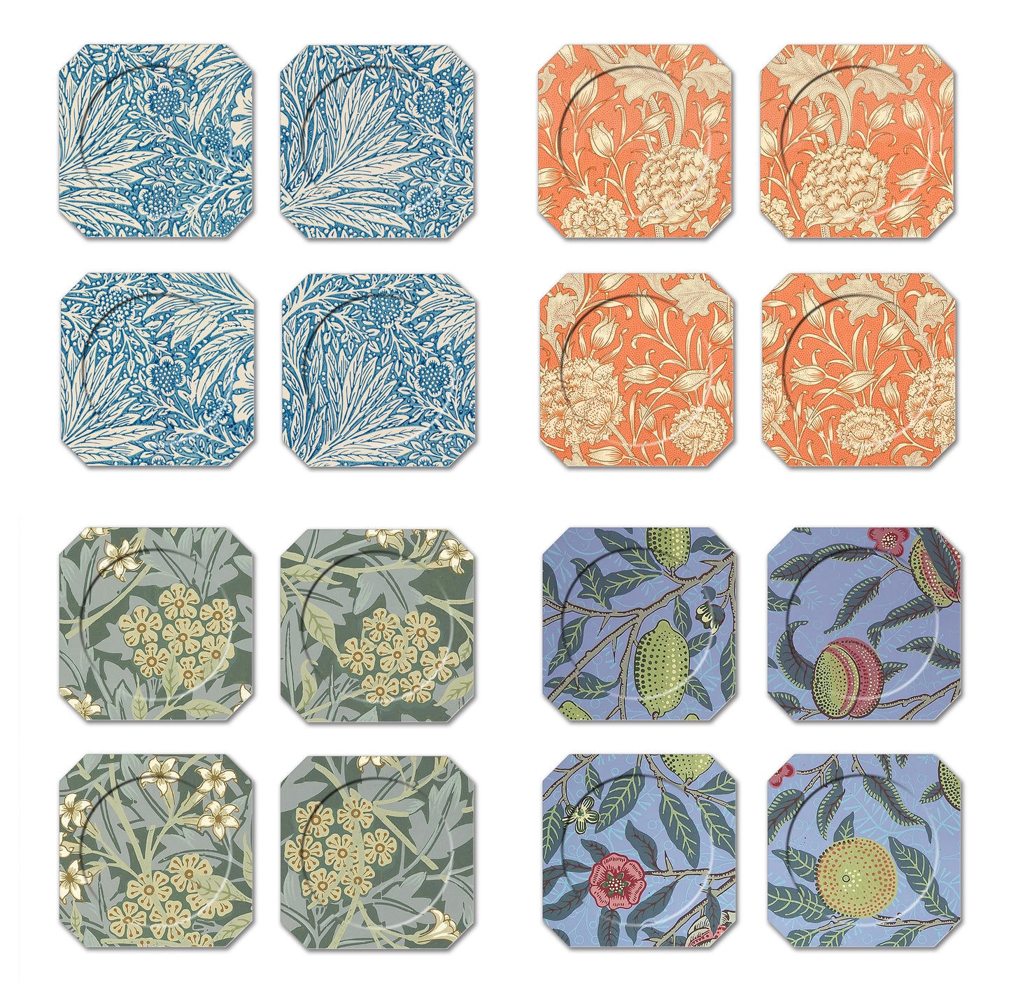 William Morris Placemat Set of 2 Tactile Basket Texture On Top Turned Edges