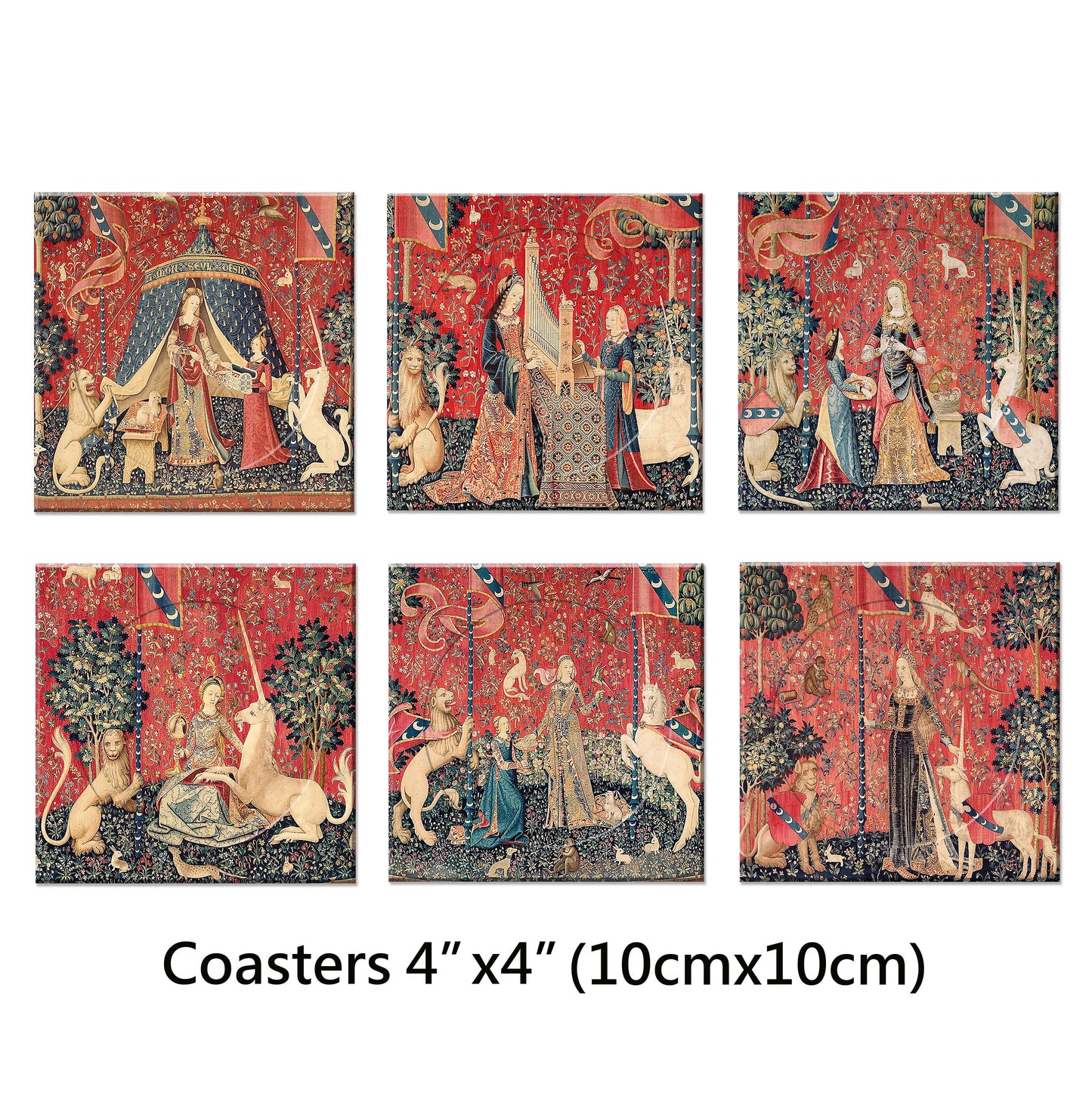The lady and the Unicorn placemats set of 2