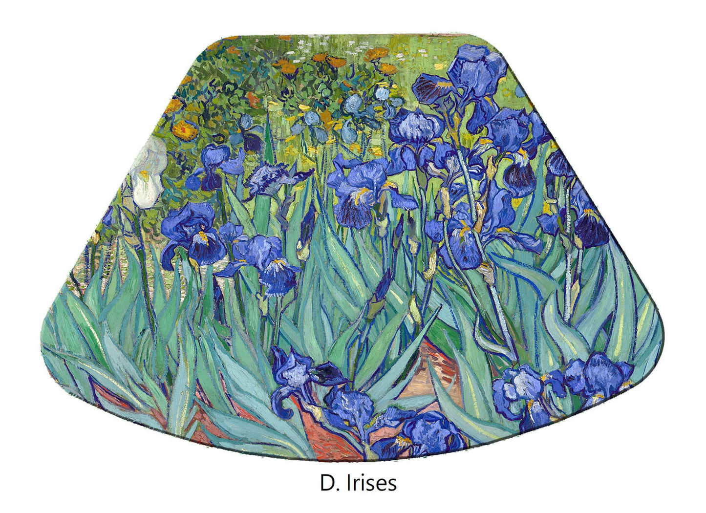 Van Gogh Wedge Placemats For Round Tables Tactile Basket Texture Hemmed Edge , Waterproof Sturdy, Flexible.