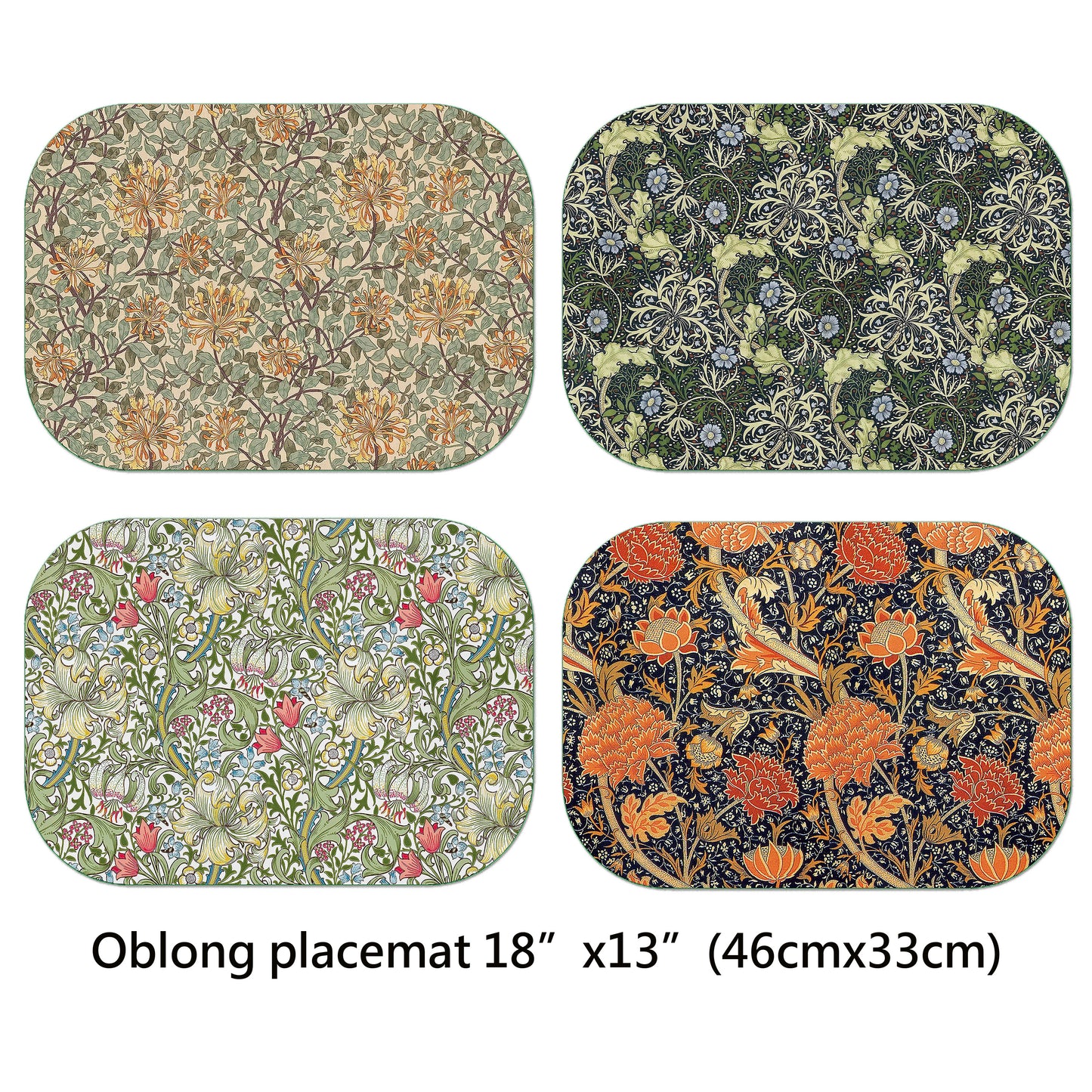 Art Nouveau placemat with William morris Arts