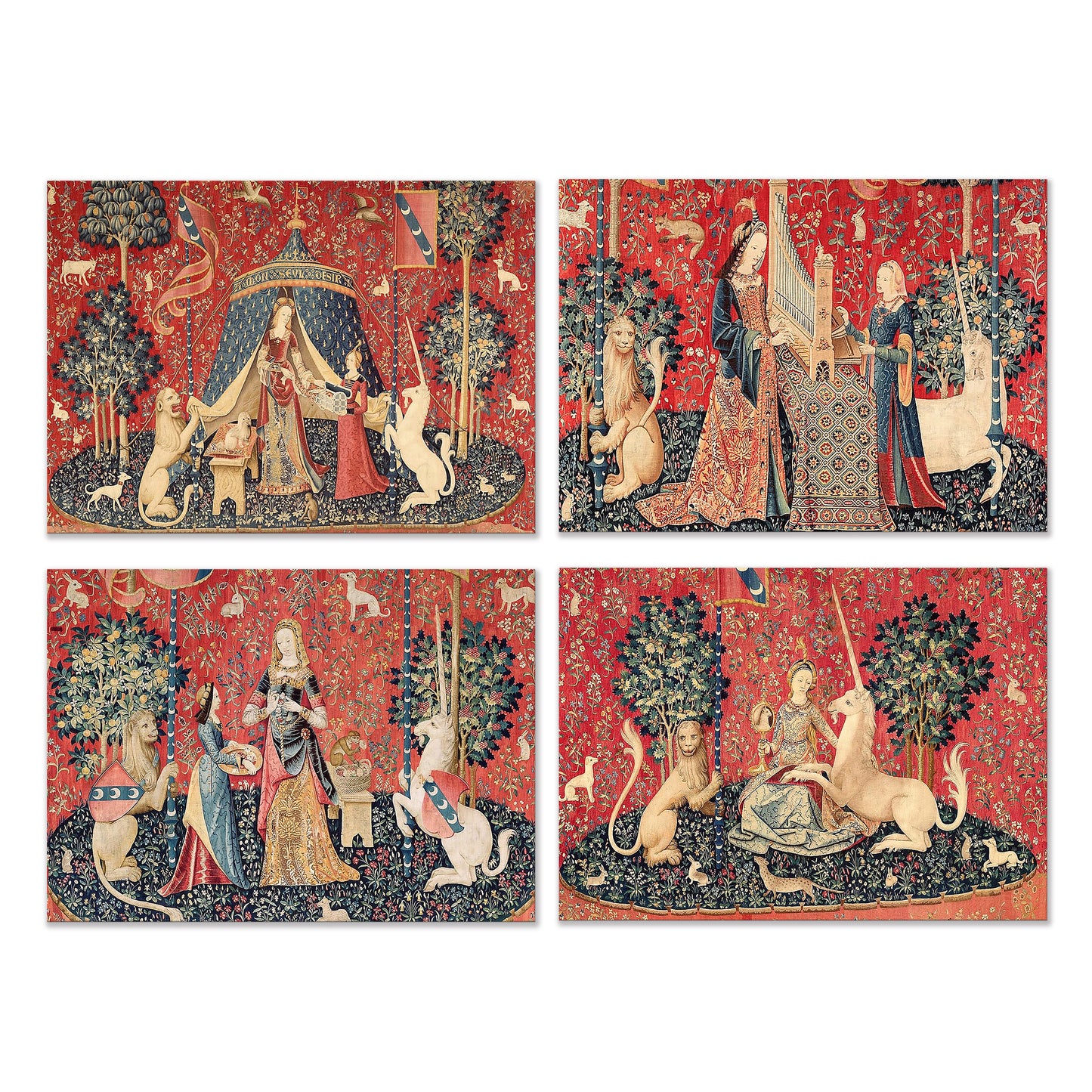The lady and the Unicorn placemats set of 2