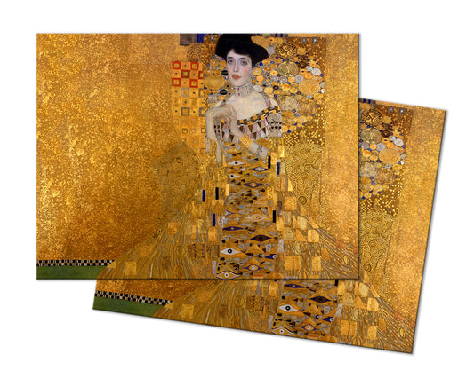Klimt Adele Bloch Bauer Placemat With Tactile Basket Texture On Top Turned Edge