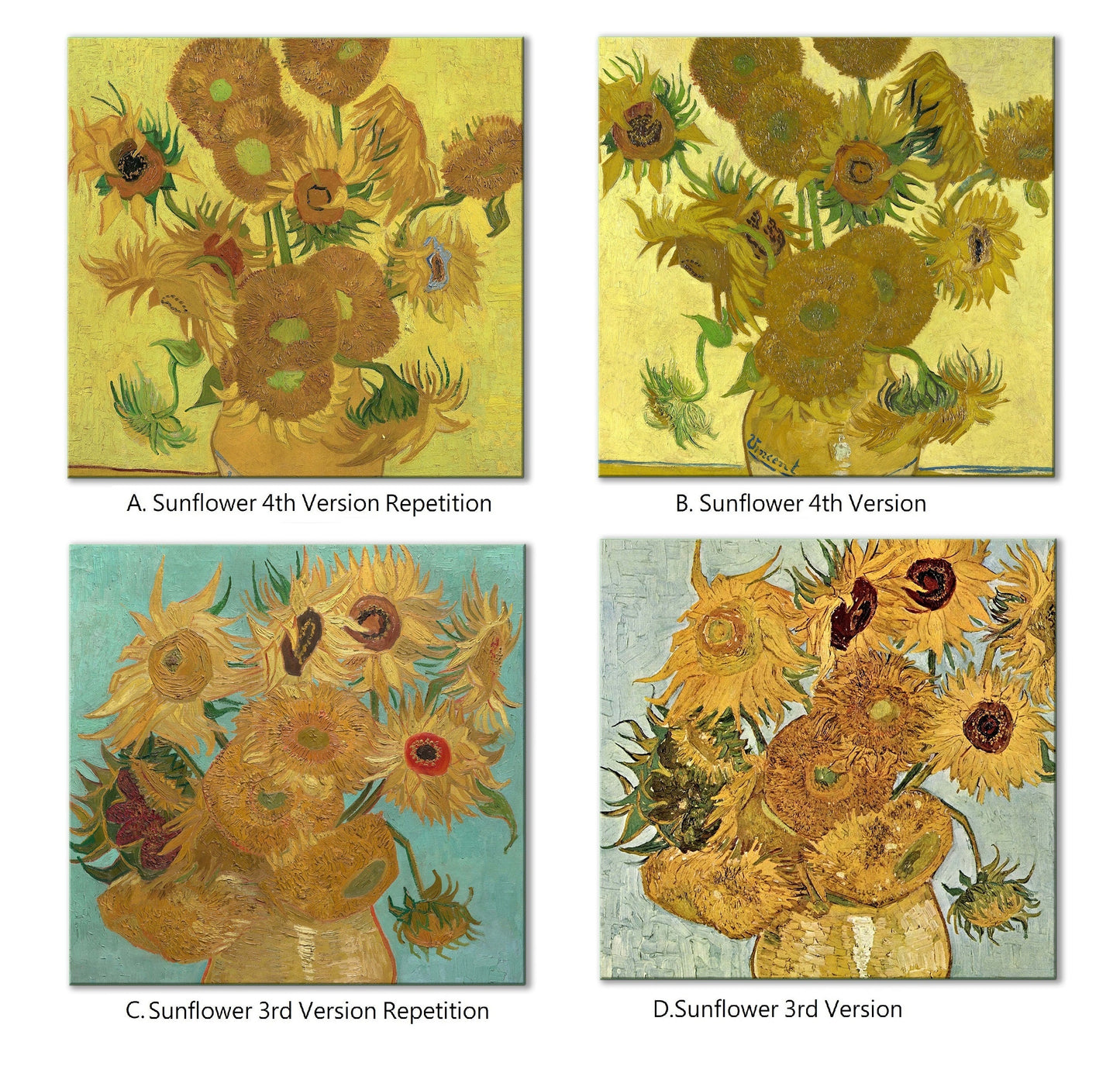 Van Gogh Sunflower Placemats For Round Tables Tactile Basket Textured Turned Hem Edge , Waterproof Sturdy, Flexible.
