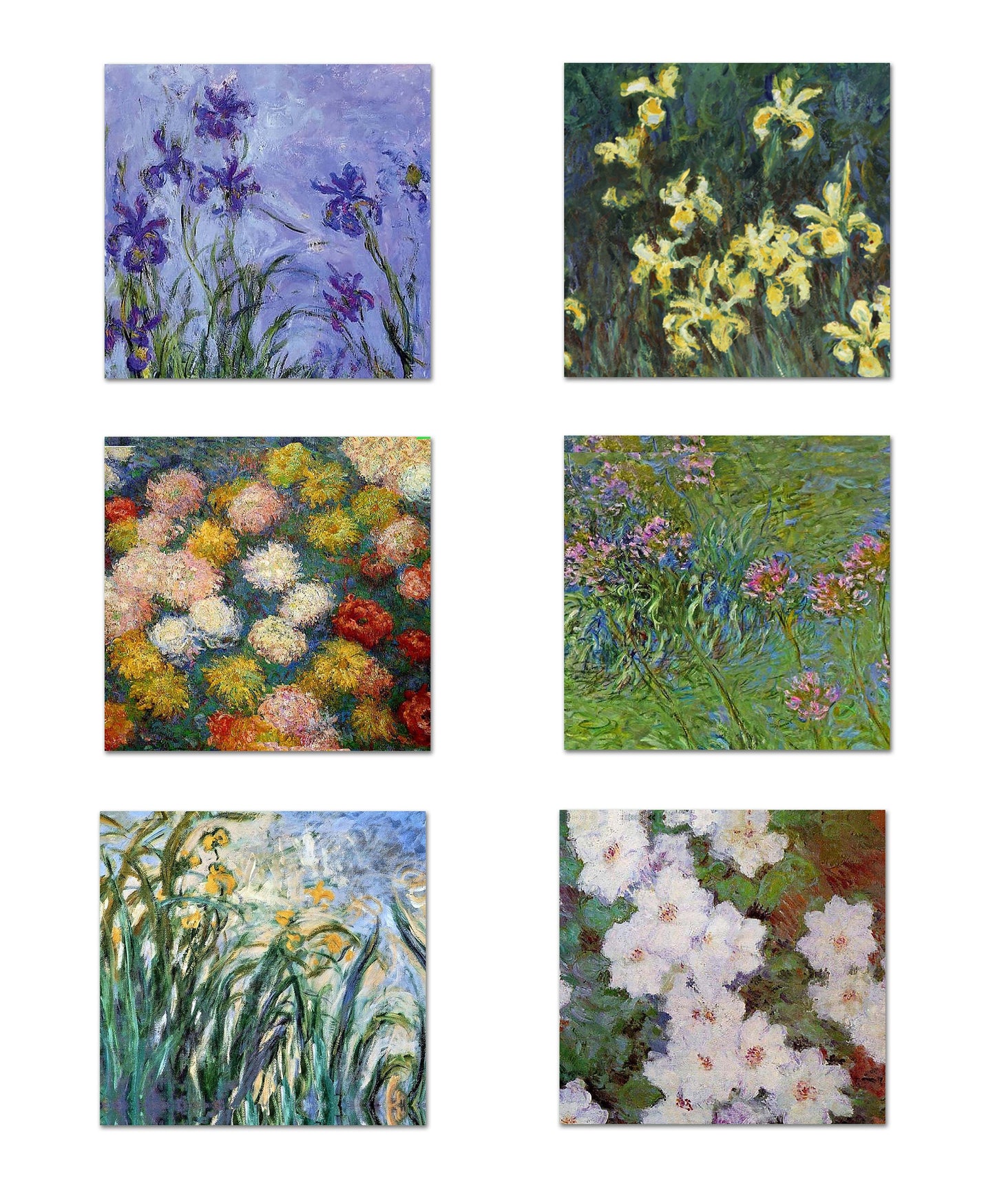 Claude Monet Flower Placemats For Round Tables Tactile Basket Texture Hemmed Edge , Waterproof Sturdy, Flexible.MC4