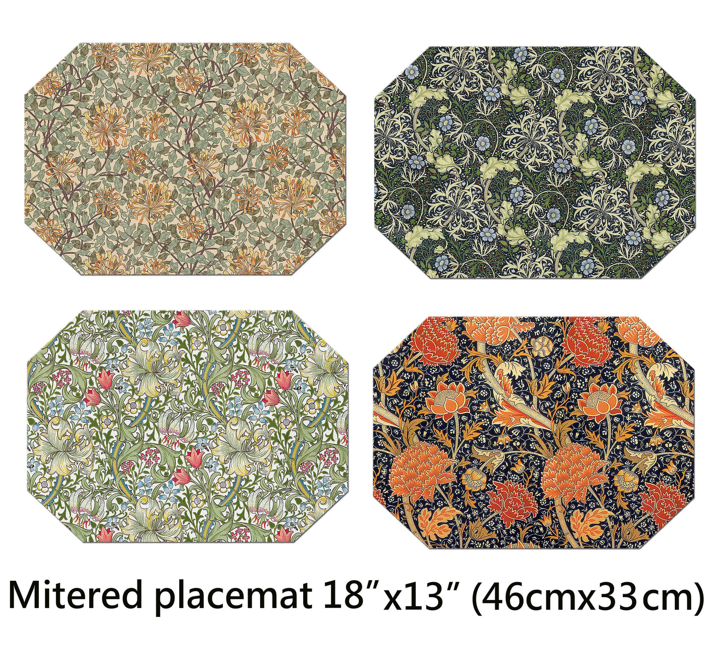 Art Nouveau placemat with William morris Arts