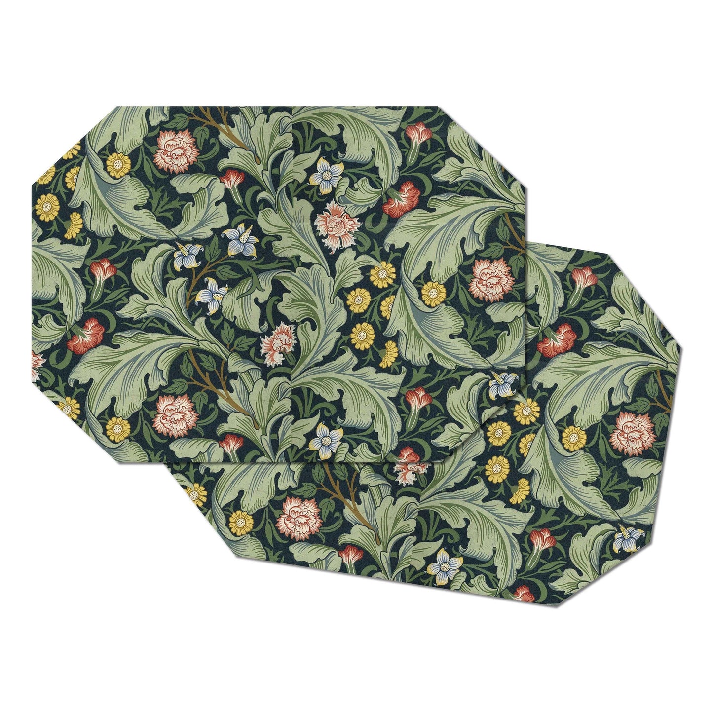 William Morris Leicester Placemat For Round Table Tactile Basket Texture Hemmed Edges Waterproof Non Slip, Sturdy, Flexible.