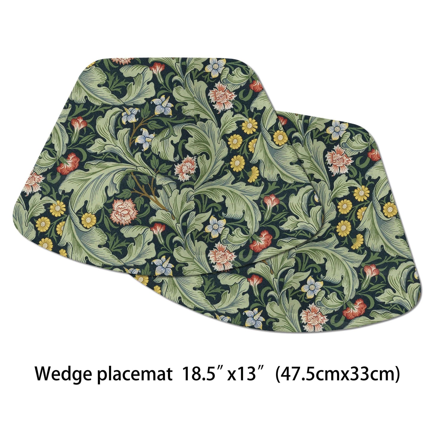 William Morris Leicester Placemat For Round Table Tactile Basket Texture Hemmed Edges Waterproof Non Slip, Sturdy, Flexible.