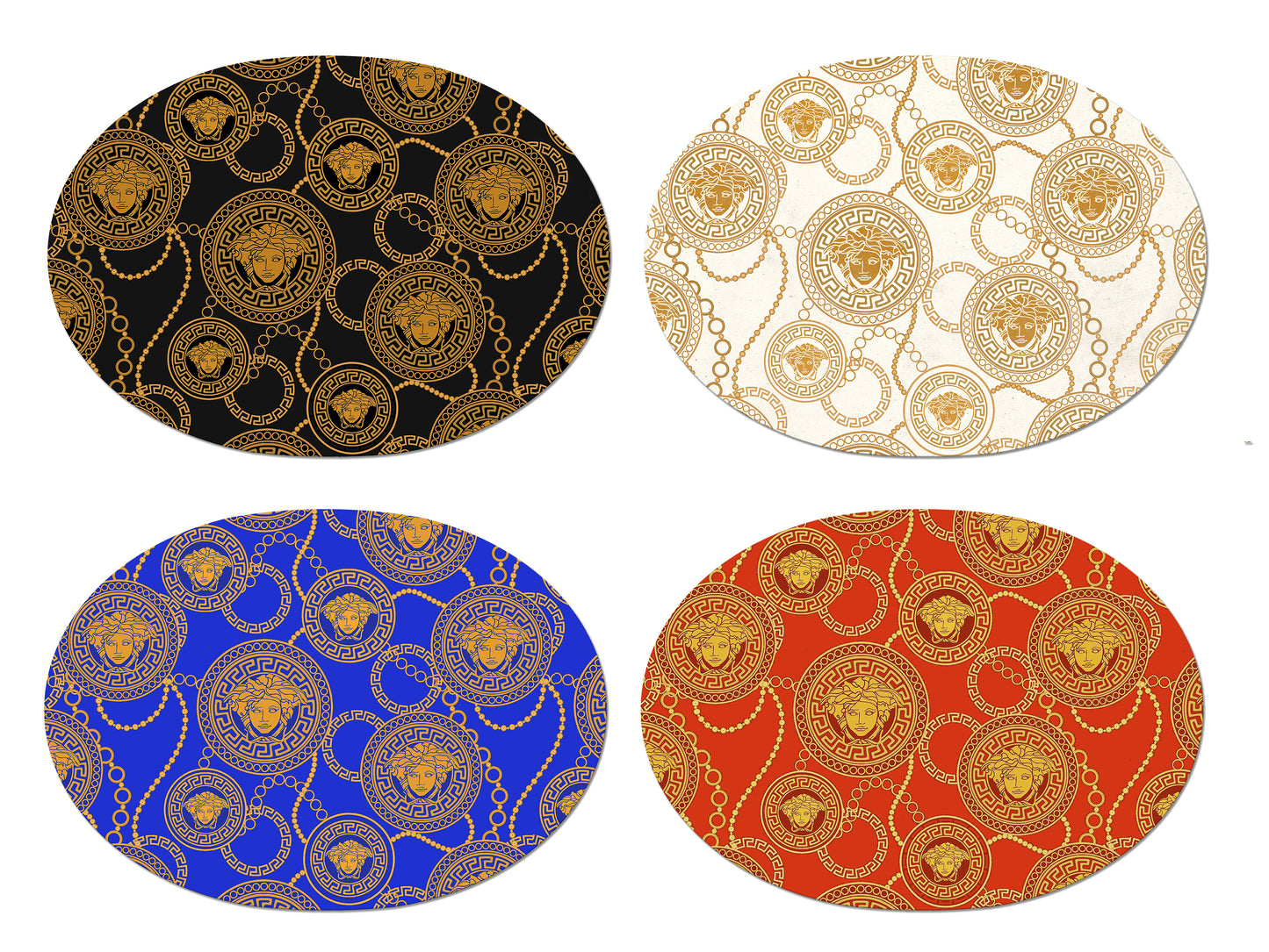 Medusa Placemats Set of 2  in Various Shapes and Colors