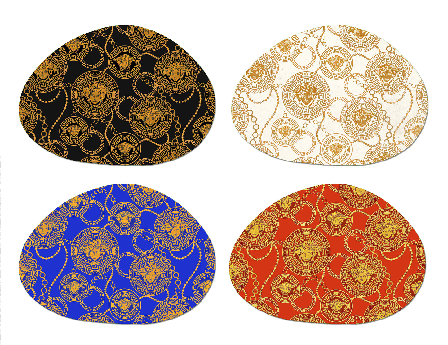 Medusa Placemats Set of 2  in Various Shapes and Colors