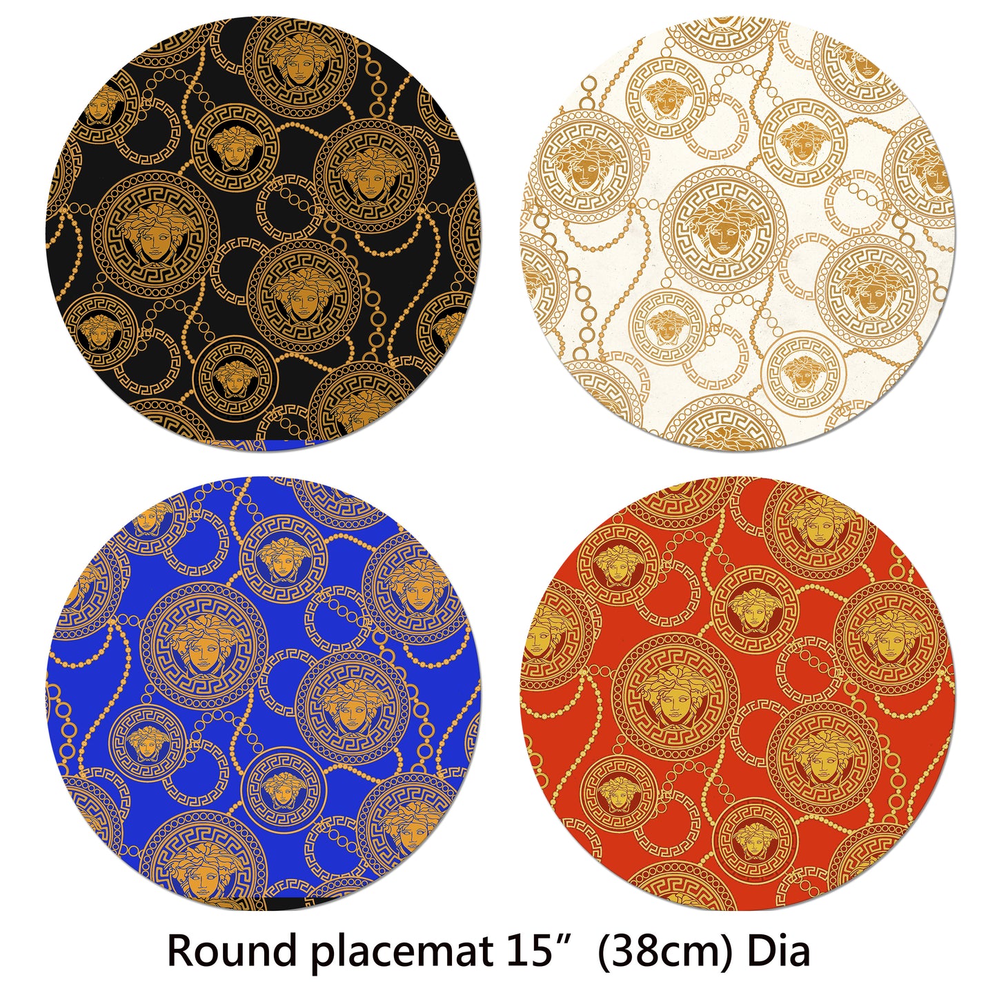 Medusa Placemats Set of 2  in Various Shapes and Colors