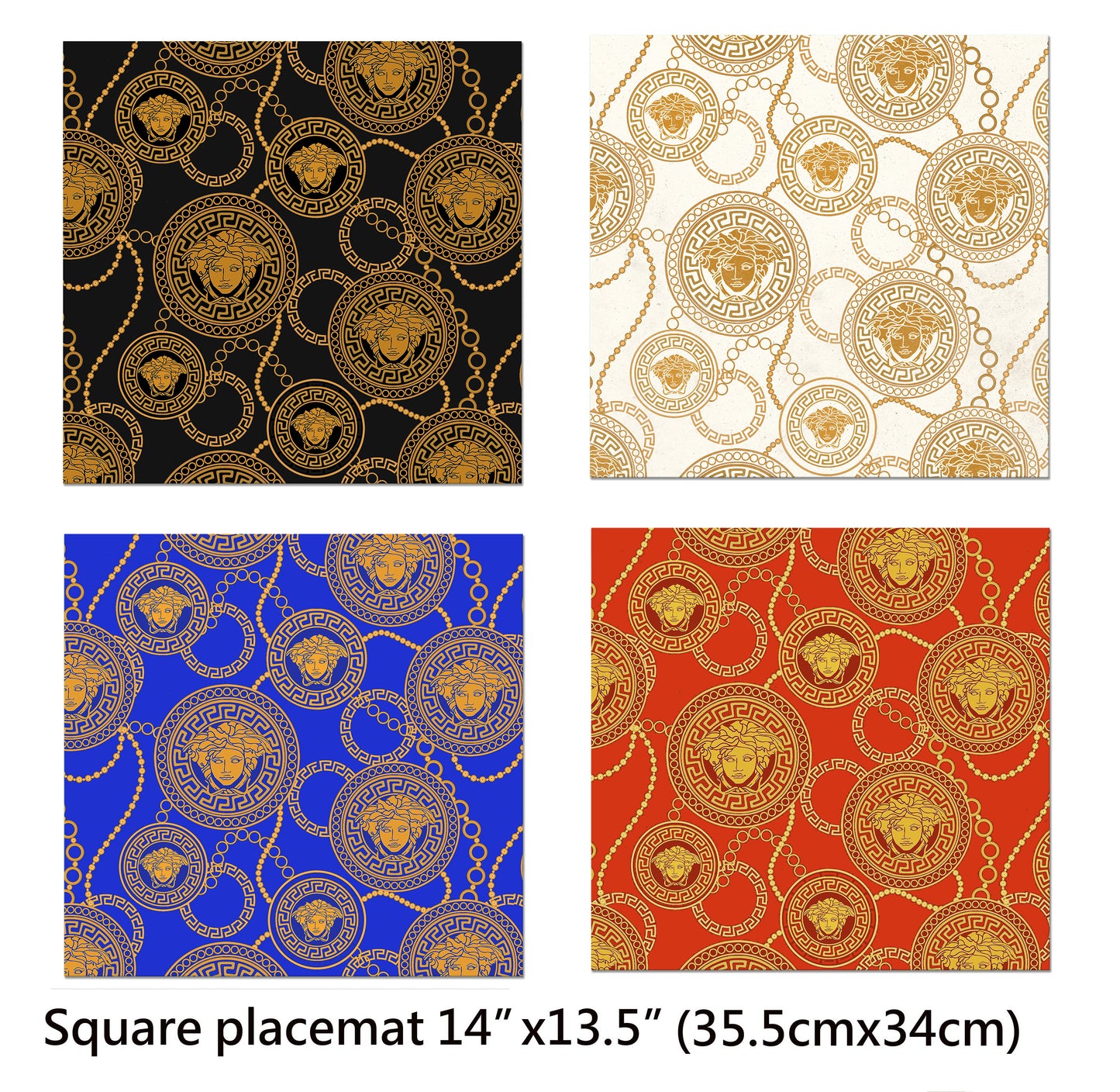 Medusa Placemats Set of 2  in Various Shapes and Colors