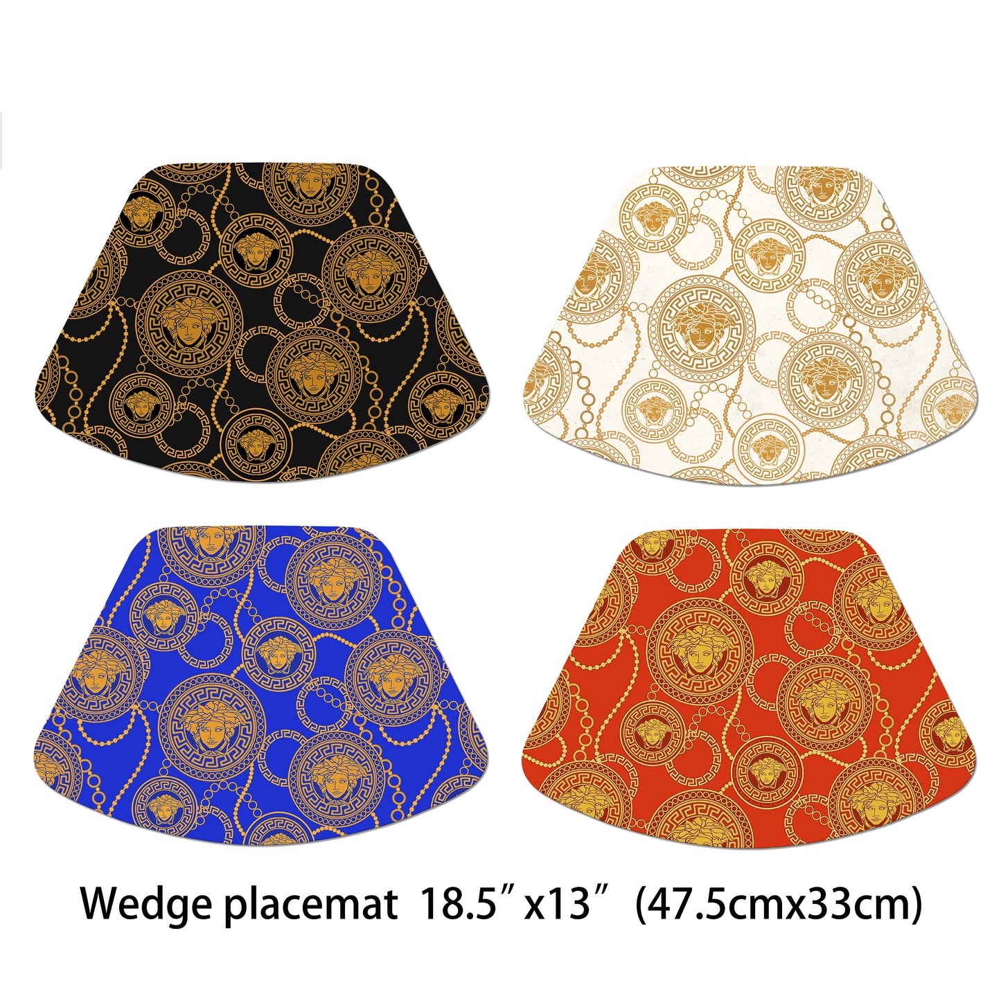 Medusa Placemats Set of 2  in Various Shapes and Colors