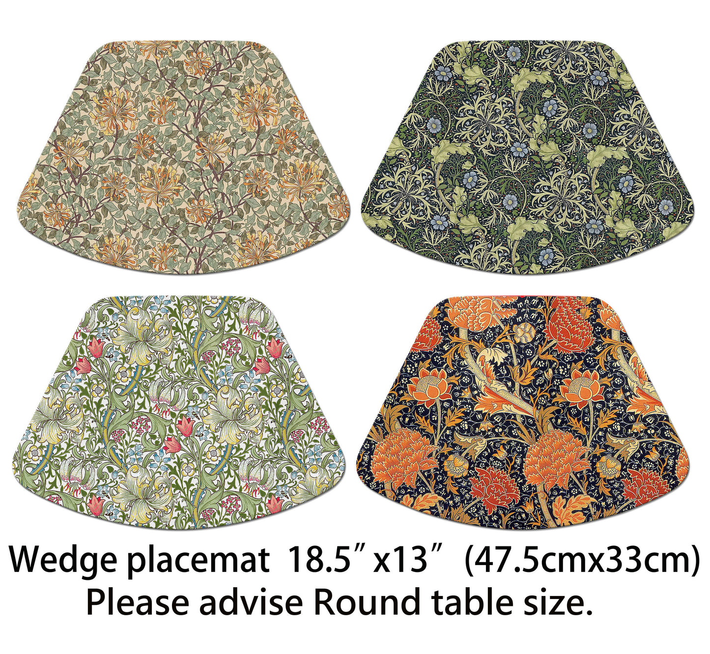 Art Nouveau placemat with William morris Arts